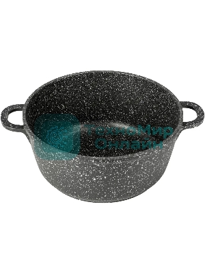 Кастрюля Lara LR02-207 Rio 30 см, 7.3 л, мрамор, капсулированное индукционное дно, крышка