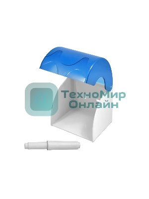 Диспенсер туалетной бумаги, малый Puff 7105, синий, пластиковый, 14,5х15,5х14,4 см