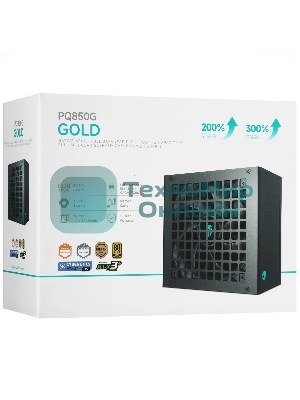 Блок питания Deepcool/GamerStorm PQ850G (ATX 3.1, 850W, Full Cable Management, PWM 120мм fan, 80 PLUS GOLD, Active PFC + Half Bridge + DC/DC, Full Japanese Capasitors, Gen5 PCIe) RET