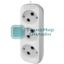 Удлинитель Defender (99276) B230 - 3 роз х 2 м, белый
