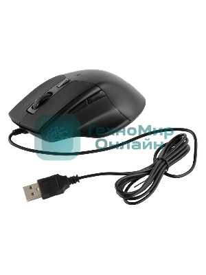 Мышь проводная Acer OMW130 черный, 3600 dpi, USB, кнопки - 6