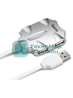 USB-концентратор Buro BU-HUB4-0.5-U2.0-Candy, USB 2.0, USB 4 порта, USB
