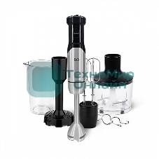 Блендер BQ HB421PS Steel-Black. Мощность 1400 Вт, Режим Турбо 4 в1: Насадка для пюре + блендер+ миксер + измельчитель