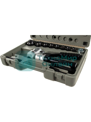 Пресс гидравлический ручной КВТ ПГРОу-60А для пробивки отверстий, угловой, комплект