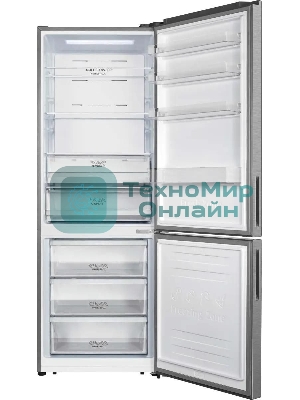 Холодильник Gorenje NRK720EAXL4 серый двухкамерный 347/109л морозилка снизу, No Frost