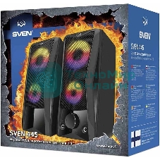 Акустическая система SVEN 445, черный, USB, 2.0,2x3 Вт(RMS), подсветка