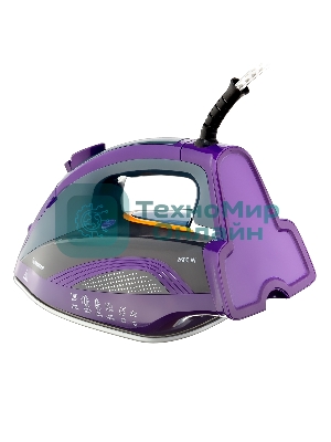 Утюг BRAYER BR4001 фиолетовый/серый, 2600 Вт, 25 г/мин, 140 г/мин, 360 мл