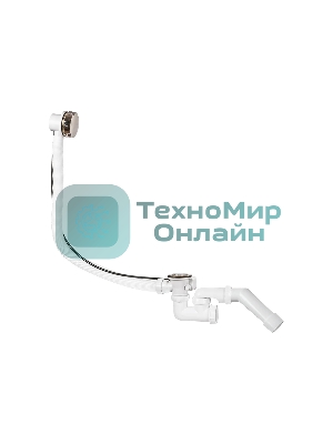 Слив-перелив полуавтомат c регулир. сиф, внеш. кабелвентиль латунь хром, клапан нерж.ст., L700мм и труб