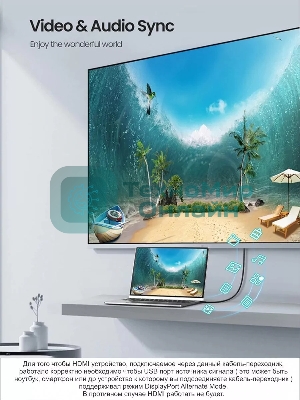 Кабель USB3.1 CM-HDMI 1.8M CU423MC-1.8M VCOM