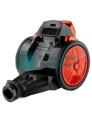 Пылесос BRAYER BR4201 черный/оранжевый, 400/2200 Вт, уборка сухая, пылесборник контейнер 3 л