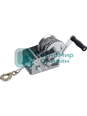 Лебедка ручная барабанная PATRIOT WH 1100B, усилие - 1100 кг, трос- 8 м