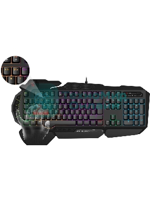 Клавиатура проводная A4Tech Bloody B310N черный USB Multimedia for gamer LED (подставка для запястий) (B310N)