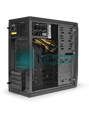 Компьютерный корпус Minitower ExeGate EX272749RUS QA-412U Black, mATX, (без БП), 2хUSB+2хUSB 3.0, Audio
