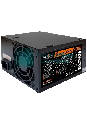 Блок питания Ginzzu SA400, 400Вт, 80мм, черный