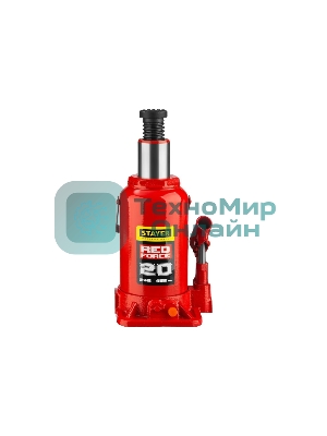 Домкрат STAYER 43160-20_z01 гидравлический бутылочный red force 20т 242-452мм