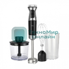 Блендер BQ HB533PS Black-Steel. 1200 Вт, 3 в1 Блендер + миксер + измельчитель