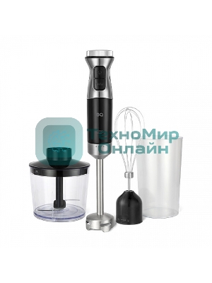 Блендер BQ HB533PS Black-Steel. 1200 Вт, 3 в1 Блендер + миксер + измельчитель