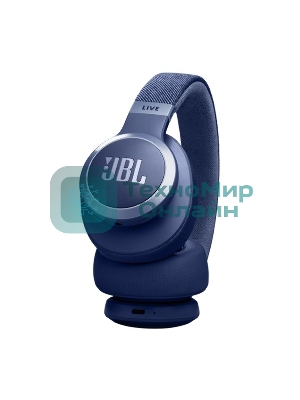 Беспроводные/проводные наушники JBL Live 770NC синий, полноразмерные, Bluetooth 5.3 + проводной, адаптивное шумоподавление, до 65 ч