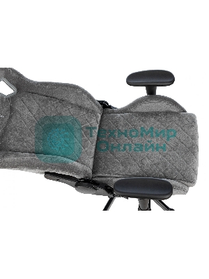 Кресло Knight Outrider серый, ткань, 120 кг, механизм качания