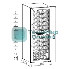 Винный холодильник Weissgauff WWC-77 DB DualZone черный