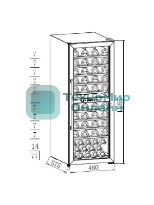 Винный холодильник Weissgauff WWC-77 DB DualZone черный