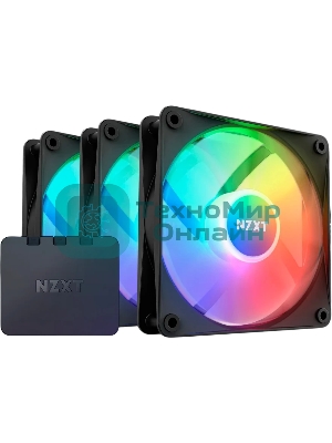 Вентилятор для корпуса Case Cooler NZXT F120 RGb Core Triple Pack (120x120x25мм, 4-pin PWM, RGb, 78.86CFM, 33.88dBA, 1800RPM, черный, 3pcs)