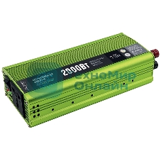 Автомобильный инвертор (преобразователь) постоянного тока 12В в переменный ток 220В, модель QUMO QAI-904-2000 (Inv 004), максимальная выходная мощность 2000Вт