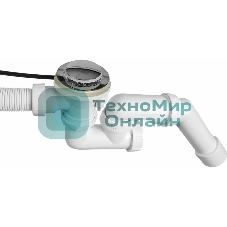 Слив-перелив полуавтомат c регулир. сиф, внеш. кабелвентиль латунь хром, клапан нерж.ст., L700мм и труб