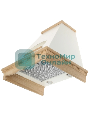 Вытяжка каминная Elikor Бельведер 60П-650-П3Д бежевый/дуб, 60 см, 650 куб. м/ч, 60 дБ