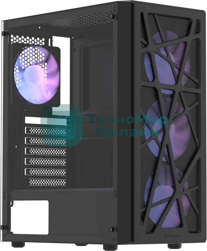 Корпус Formula Mana AR V2 Black, Midi-Tower, чёрный, 3 x 120 мм