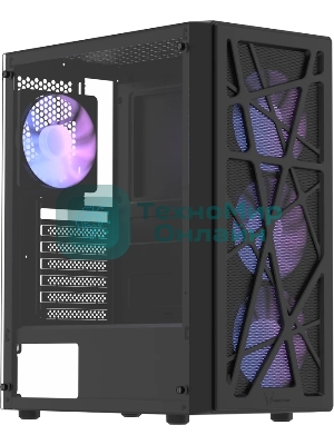 Корпус Formula Mana AR V2 Black, Midi-Tower, чёрный, 3 x 120 мм