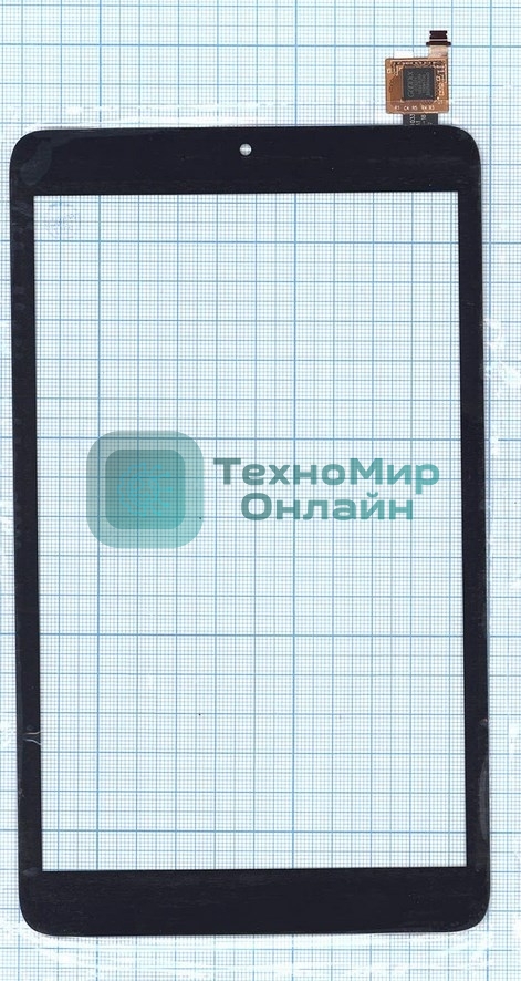 Сенсорное стекло (тачскрин) LCGP0801033 REVA-A1, черное