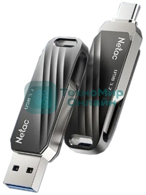Флешка USB Netac US11 32Gb USB 3.0+TypeC Dual Flash