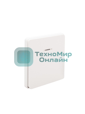 Выключатель Kranz ROUND 1 кл проходной (переключатель) с подсветкой 10А с/у перламутр