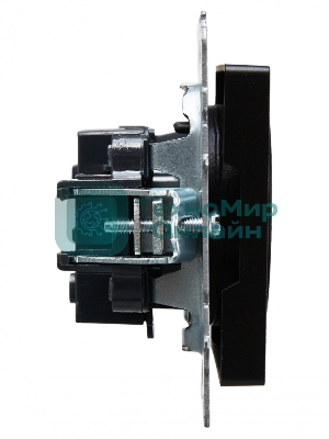 Розетка 1-местная IEK BRITE РС10-1-0-БрЧ (BR-R10-10-K02) без заземления, без защитных шторок, 10А, черный