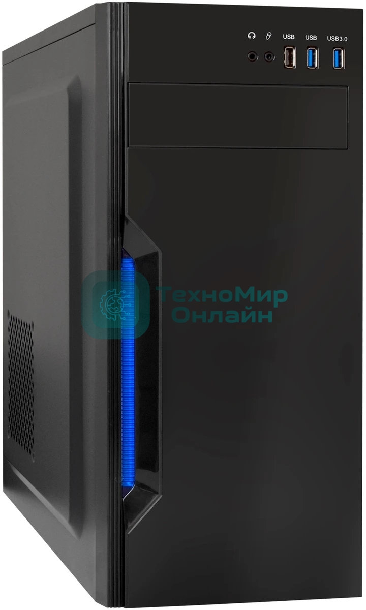 Компьютерный корпус Miditower ExeGate XP-333U-UNS400 (ATX, БП UNS400 с вент. 12см, 1хUSB/2хUSB 3.0, аудио, черный)