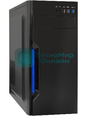 Компьютерный корпус Miditower ExeGate XP-333U-UNS400 (ATX, БП UNS400 с вент. 12см, 1хUSB/2хUSB 3.0, аудио, черный)
