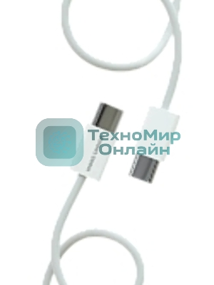 Кабель MORE CHOICE (4620202550361) K75a нейлон USB 3.0A PD 60W для Type-C Type-C 1м белый