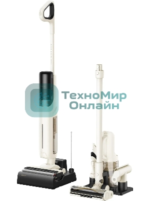 Пылесос вертикальный моющий Dreame Trouver K30 Mix белый, питание от аккумулятора, 300 Вт, уборка сухая/влажная, пылесборник 0.5 л, работа от АКБ max 50 мин