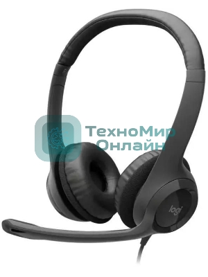 Гарнитура Logitech H390 чёрный, проводная, USB