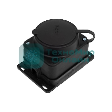 Колодка MultiSet 1х розетка 2К+З 16А/250В IP44 каучуковая черн. SE MST4003BK