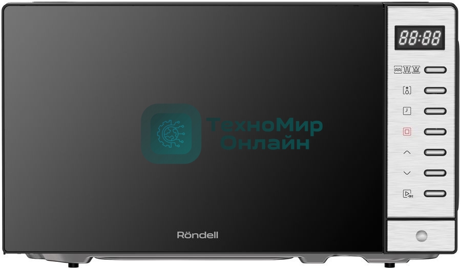 Микроволновая печь Rondell RDE-MW203 черный/серебристый, 20 л, 700 Вт, переключатели - кнопки