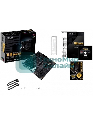 Материнская плата ASUS TUF GAMING A520M-PLUS, AM4, AMD A520, 4xDDR4, 4xSATA, 2xM.2, 1xPCIe 3.0 x16, 2xPCIe 3.0 x1, 1xVGA, 1xDVI, 1xHDMI, 1x1Gb LAN, 1xUSB-A 10Gbps, 4xUSB-A 5Gbps, 2xUSB-A 2.0, 3x3.5 мм, 7.1, mATX