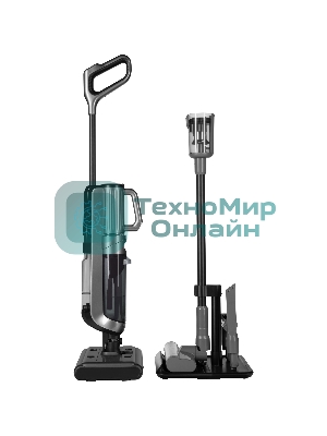 Пылесос моющий HIBERG STORM 3 темно-серый, питание от аккумулятора, 50 Вт, уборка сухая/влажная, пылесборник 0.5 л.
