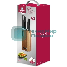 Набор из 5 ножей в блоке Rondell Cascara RD-1852