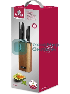 Набор из 5 ножей в блоке Rondell Cascara RD-1852