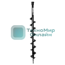 Шнек для грунта Denzel E-80, диаметр 80 мм, длина 800 мм, соединение 20 мм, несъемный нож