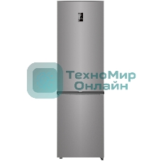 Холодильник Candy CFN6200SDC серебристый двухкамерный 227/91л морозилка снизу, No Frost