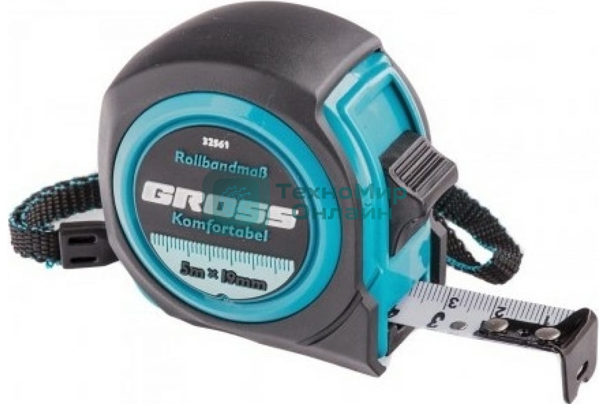Рулетка Gross 32561 komfortabel 5м х 19мм обрезиненный корпус