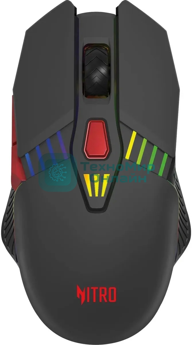 Мышь беспроводная Acer Nitro OMR305 черный, 3200 dpi, радиоканал, Bluetooth, USB, кнопки - 8